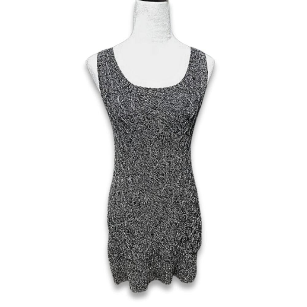 Rubbish Sweater Dress Sleeveless Side Pockets Mini Length Gray Women's XS NWOT